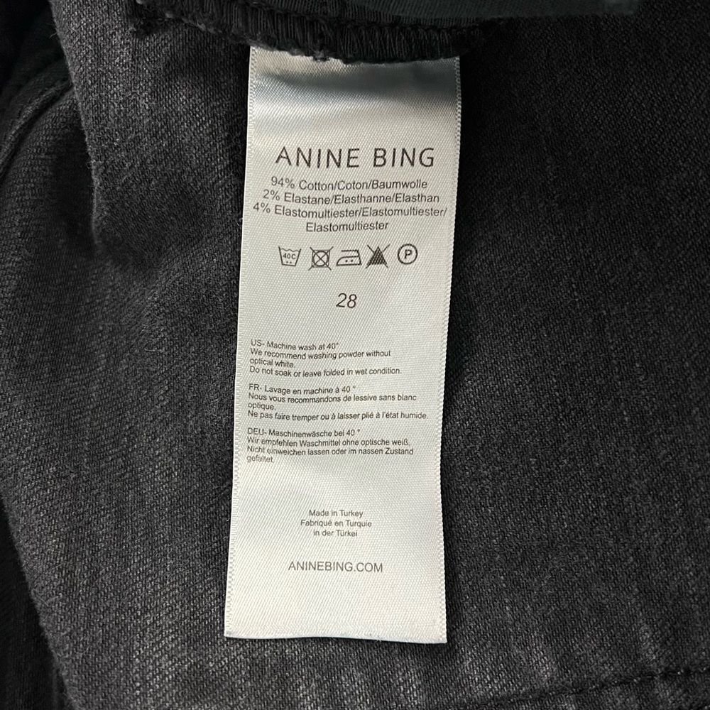 Anine Bing Tatum Black High Rise Skinny Jeans‎ Size 28 - Picture 7 of 8